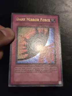 Yu-Gi-Oh! ULTRA RARE HOLO CARD DARK MIRROR FORCE IOC-054 1996 VINTAGE PRINT VLP - Image 2