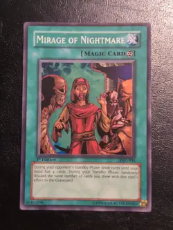 Yu-Gi-Oh! SUPER RARE HOLO CARD MIRAGE OF NIGHTMARE PGD-036 1ST LP - Image 1