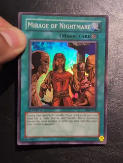 Yu-Gi-Oh! SUPER RARE HOLO CARD MIRAGE OF NIGHTMARE PGD-036 1ST LP - Image 3