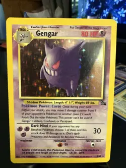 Fossil Pokemon Lot Holographic Unlimited Gengar 5/62 Raichu 14/62 (7 Card Lot) - Image 1