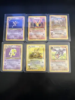 Fossil Pokemon Lot Holographic Unlimited Gengar 5/62 Raichu 14/62 (7 Card Lot) - Image 3