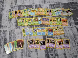 Vintage Lot Pokemon Card Lot Base Jungle Fossil Unown No Holos - Image 1