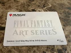 SUMMON: GOOD KING MOG XII Magic the Gathering MTG Final Fantasy Art Series Gold - Image 2
