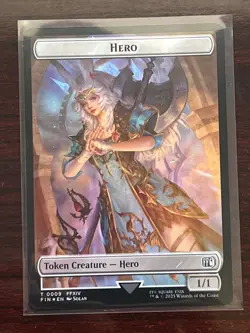 Hero (0009) Token / Bird (0017) Token Final Fantasy MTG Magic the Gathering FOIL - Image 1
