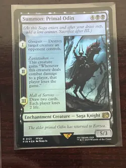 1x Summon: Primal Odin, Foil, Final Fantasy, Magic MTG NM - Image 1