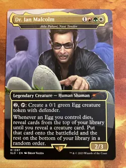 MTG Borderless Dr. Ian Malcolm - Atla Palani, Nest Tender Fang SLD Jurassic - Image 1