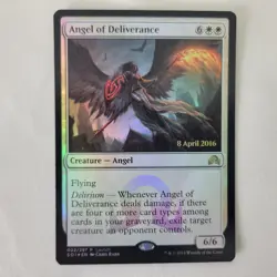 2x MTG FOIL Angel Of Deliverance Launch Promo NM Near Mint Magic the Gathering - Image 3