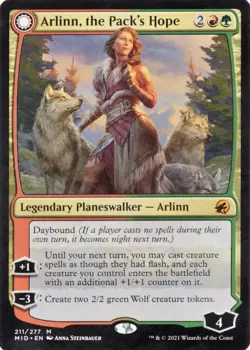 MTG Arlinn, the Pack's Hope Arlinn the Moons Fury - Planeswalker Symbol NM - Image 1