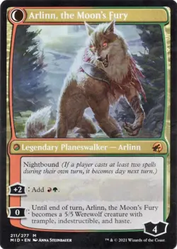MTG Arlinn, the Pack's Hope Arlinn the Moons Fury - Planeswalker Symbol NM - Image 2