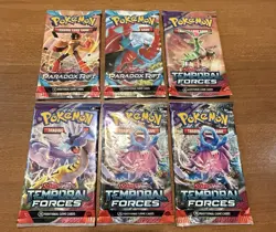 Pokemon Lot Of Scarlet and Violet Temporal Forces & Paradox Rift Booster Packs - Image 1