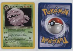 Dark Weezing Holo 1st Ed. Pokemon Team Rocket #14 2000 0u95 - Image 3