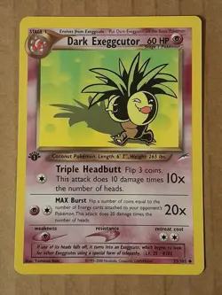 Pokemon Dark Exeggcutor 33/105 1st Edition NEO Destiny NM See Pictures - Image 1