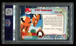 1999 Topps Pokemon TV #14 Kakuna PSA 9 Mint Foil Black Logo~(PL) - Image 2