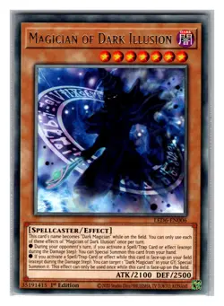 LED6-EN006 MAGICIAN OF DARK ILLUSION RARE 1ST EDITION YuGiOh CARD - Image 1