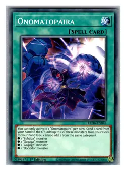 YUGIOH - ONOMATOPAIRA - 1ST EDITION - COMMON - LP - LED6-EN043 - Image 1