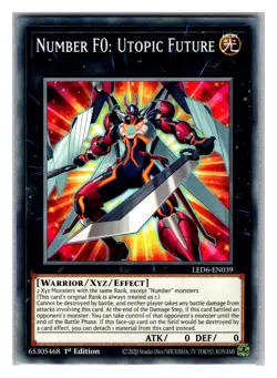 NUMBER F0 UTOPIC FUTURE LED6-EN039 1ST EDITION COMMON YUGIOH NM UNPLAYED - Image 1