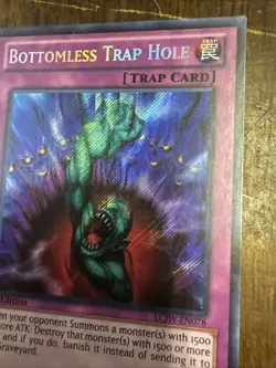 Yugioh LCJW-EN078 Bottomless Trap Hole Secret 1st NM VERY HARD TO FIND - Image 4