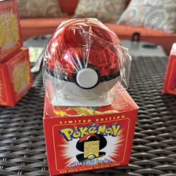 23K Gold Plated CHARIZARD Trading Card 1999 Burger King Pokemon Ball NEW SEALED - Image 1