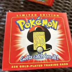 23K Gold Plated CHARIZARD Trading Card 1999 Burger King Pokemon Ball NEW SEALED - Image 4