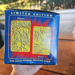 23K Gold Plated CHARIZARD Trading Card 1999 Burger King Pokemon Ball NEW Sealed - Image 4