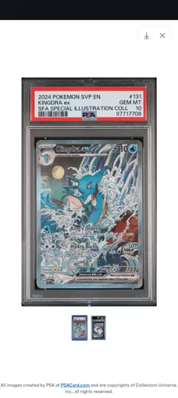 2024 POKEMON SVP EN PROMO SPECIAL ILLUSTRATION COLLECTION #131 KINGDRA EX PSA 10 - Image 1