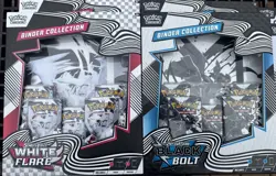 Pokemon Black Bolt and White Flare Binder Collection Set of 2 - Image 1
