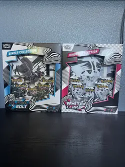 Pokemon Black Bolt and White Flare Binder Collection Set of 2 - Image 1