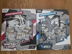 Pokemon Black Bolt and White Flare Binder Collection Set of 2 - Image 1
