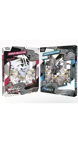 Pokemon Black Bolt and White Flare Binder Collection Set of 2 - Image 1