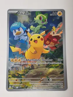 Pikachu SVP 27 Paldea Evolved Black Star Promo Card Pokemon - Image 1