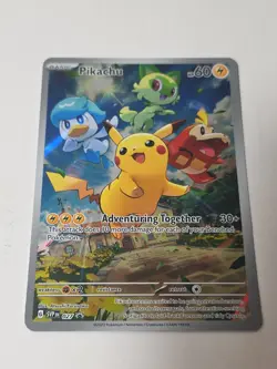 Pikachu SVP 27 Paldea Evolved Black Star Promo Card Pokemon - Image 2