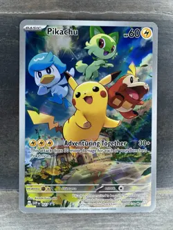 Pikachu SVP 27 Paldea Evolved Black Star Promo Card Pokemon - Image 1