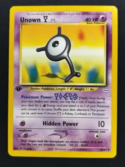 1st Edition UNOWN [Y] 40/64 - Neo Revelation - Non-Holo Pokemon Card - LP - Image 1