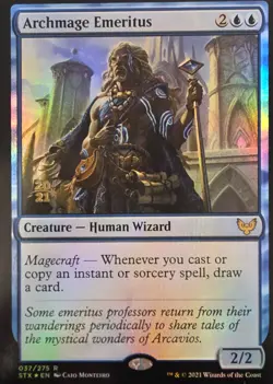 Archmage Emeritus - Prerelease Promo Foil - Strixhaven: School of Mages - MTG - Image 1