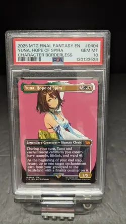 2025 MTG Final Fantasy Yuna Hope of Sprira PSA GEM MT 10 Borderless 0404 Tidus - Image 1