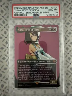2025 MTG Final Fantasy Yuna Hope of Sprira PSA GEM MT 10 Borderless 0404 Tidus - Image 1