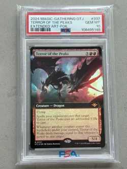 PSA 10 ~ Terror of the Peaks #337 FOIL Extended MTG Outlaws Thunder Junction OTJ - Image 3