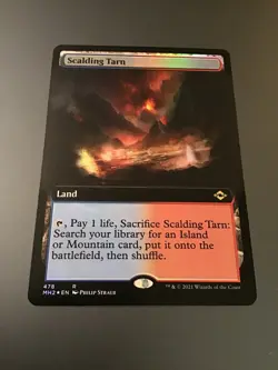 MTG Modern Horizons 2 #478 Scalding Tarn Extended Art Foil NM - Image 1