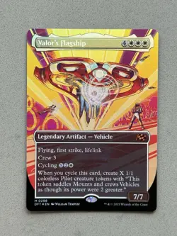 Valor's Flagship #298 FOIL Borderless Mythic MTG Aetherdrift DFT - NM - Image 1