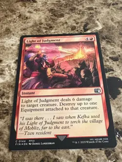 LIGHT OF JUDGMENT Magic the Gathering MTG Final Fantasy Foil - Image 1