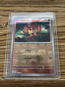 Pokemon TCG Pansear 014/086 Reverse Holo Master Ball SV White Flare English NM - Image 1