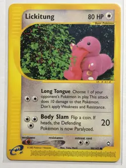 Lickitung 90/147 - Aquapolis Non Holo Pokemon TCG WOTC - Image 1