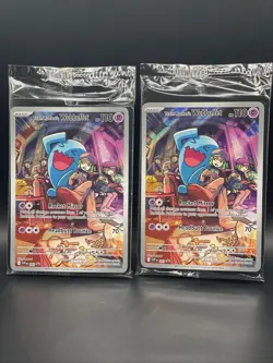 2 Pokemon TCG Destined Rivals Team Rockets Wobbuffet Black Star Promo 203 Sealed - Image 1