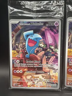 2 Pokemon TCG Destined Rivals Team Rockets Wobbuffet Black Star Promo 203 Sealed - Image 2