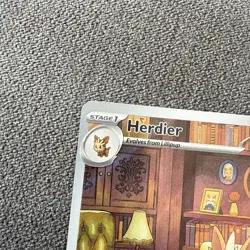 POKEMON - HERDIER - 155/086 - ILLUSTRATION RARE - S&V WHITE FLARE - BRAND NEW - Image 2