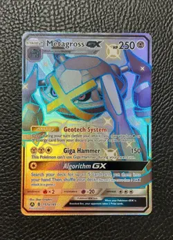 Pokemon TCG Metagross GX Hidden Fates Promo 157a/145 Ultra Rare Full Art NM - Image 1
