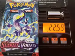 Pokemon Scarlet and Violet Base Set Booster Pack Sealed 22.59g 3.71mm - Image 1