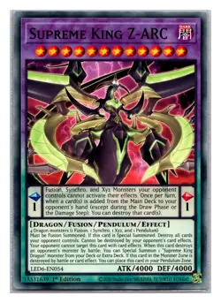 Yugioh - Supreme King Z-ARC LED6-EN054 1st Edition Common NM - Image 1