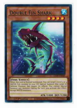 Yugioh - Double Fin Shark (Rare) (1st Edition) - LED9-EN049 (P) - Image 1