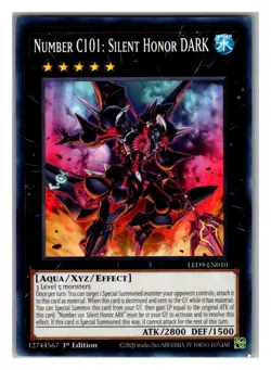 Yugioh! Number C101: Silent Honor DARK - LED9-EN010 - Common - 1st Edition - NM - Image 1